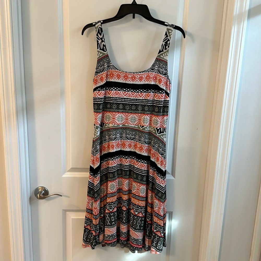 Loft Geometric Print Dress Sz 6 TALL